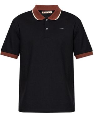 Marni Polo With Logo - Black