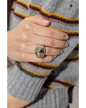 Marni Ring With Shimmering Crystals - Black