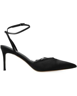 Black Suede Studio Heeled Shoes 'Lace80' - Black