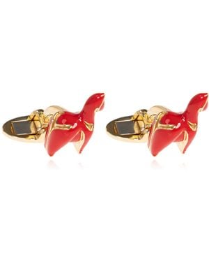 Bottega Veneta Plated Cufflinks - Red