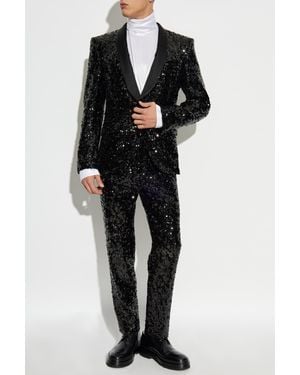 Dolce & Gabbana Sequined Pants - Black