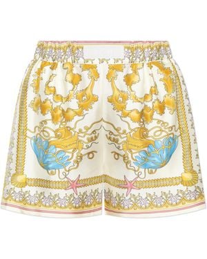 Versace Silk Shorts - Metallic