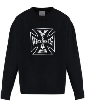 Vetements Wool Jumper With A Crew Neck - Black