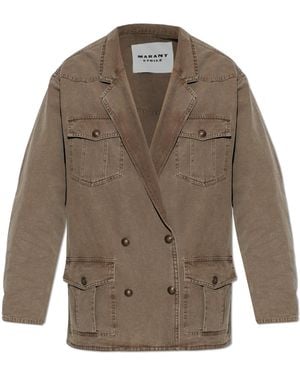 Isabel Marant "Nevala" Denim Blazer - Brown