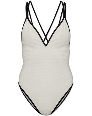 Balmain One-Piece Swimsuit - White