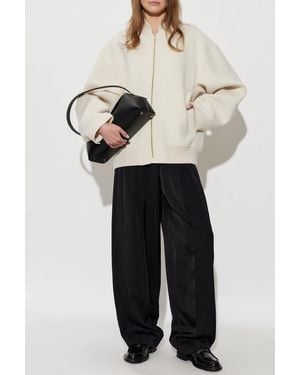 Sportmax "Ondata" Bomber Jacket - Natural