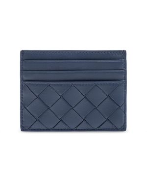 Bottega Veneta Leather Card Holder - Blue