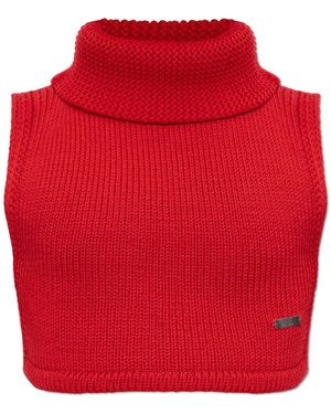 DSquared² Wool Turtleneck Vest - Red