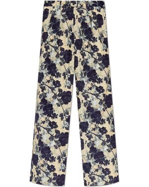 R13 Floral Print Trousers - White