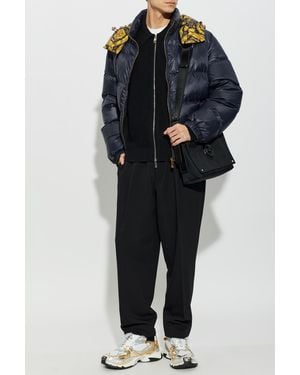 Versace Hooded Down Jacket - Blue