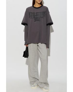 Acne Studios Cotton Long Sleeve T-Shirt - Black