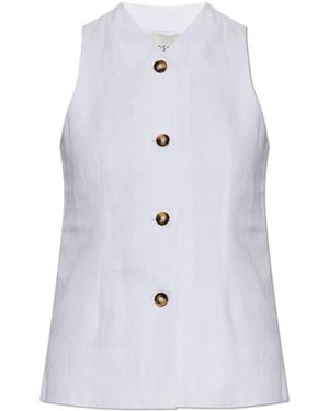 Posse Linen Waistcoat 'Dakota' - White