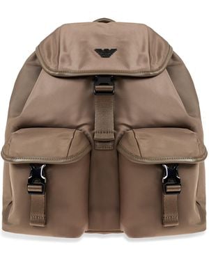 Emporio Armani Backpack From The 'Sustainability' Collection - Brown