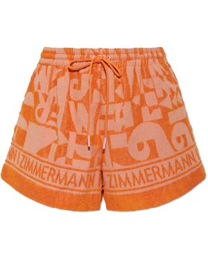 Zimmermann 'Solstice' Shorts - Orange