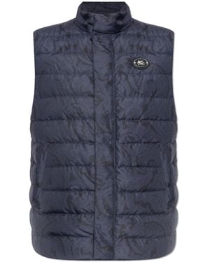 Etro Down Vest - Blue