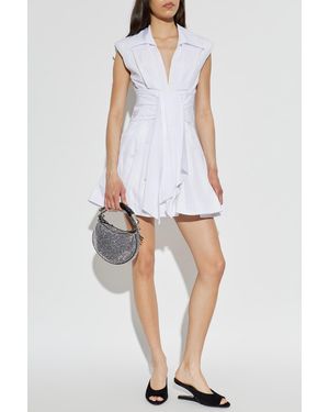 Balmain Draped Dress - White