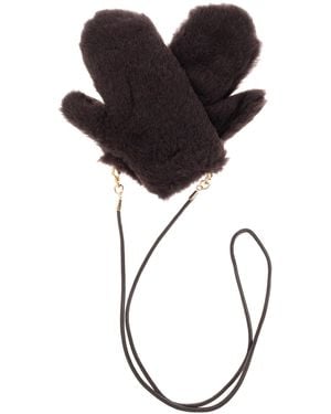 Max Mara Woollen Gloves 'Ombrato' - Black