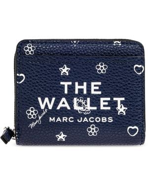 Marc Jacobs Foldable Leather Wallet - Blue