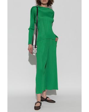 Pleats Please Issey Miyake Pleated Pants - Green