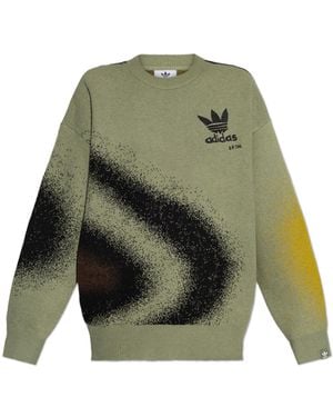 adidas Originals Gradient Knit Jumper With Iconic Logo - Green