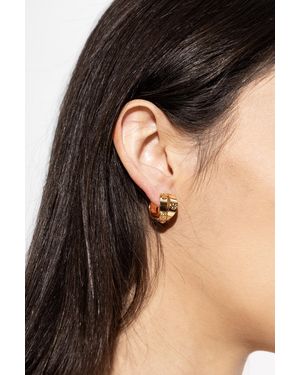 Tory Burch Earrings With Logo - Black
