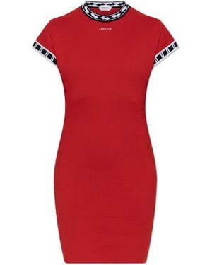 Versace Dress With Embroidered Logo