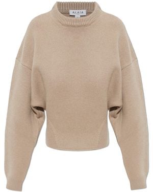 Alaïa Wool Sweater - Natural