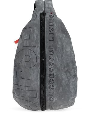 DIESEL One-Shoulder Backpack 'Zip-D Sling Bag' - Grey