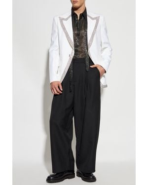 DSquared² Blazer With Shimmering Appliqués - Black