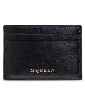 McQueen Leather Card Holder - Black