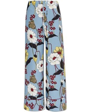 Marni Floral Print Trousers - White