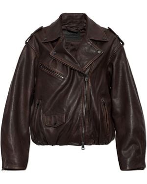 AllSaints Leather Jacket 'Samina' - Black