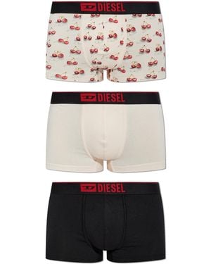 DIESEL Three-Pack Of Boxer Briefs 'Damien-Gft' - Black