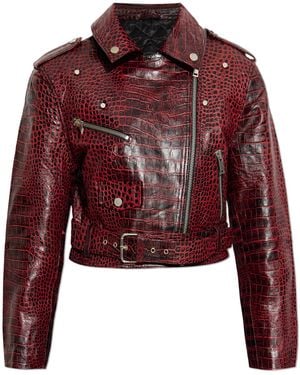 Gestuz Leather Jacket 'Gzbasilia' - Red