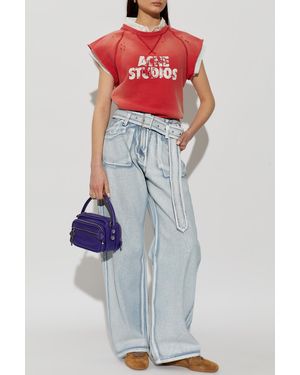 Acne Studios Top With 'Vintage' Effect - Red