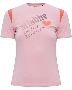 MISBHV T-Shirt With Print - Pink