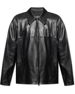 Balenciaga Lambskin Leather Jacket - Black