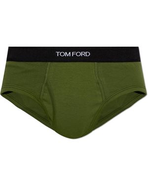 Tom Ford Briefs With Logo - Green