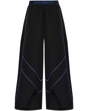 Off-White c/o Virgil Abloh Nylon Trousers With Straight-Leg Cut - Black