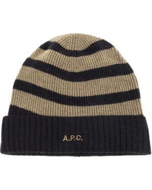A.P.C. Cap With Logo - Black