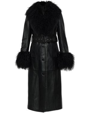 Stand Studio Leather Coat 'Monica' - Black