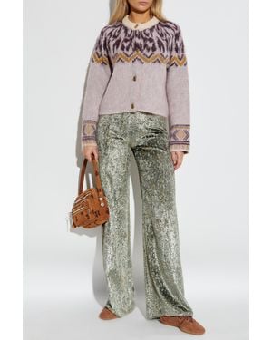 Forte Forte Velvet Pants With Lurex Thread - Metallic