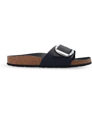 Birkenstock 'Madrid Big Buckle' Slides - Black