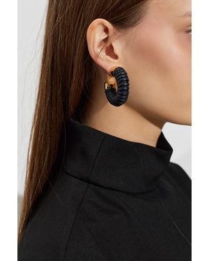 Alaïa Round Earrings - Black