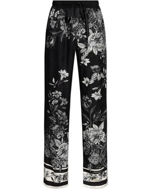 Dolce & Gabbana Silk Pants - Black