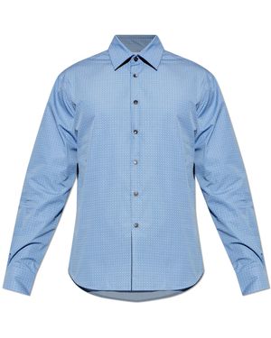 Ferragamo Shirt With Monogram - Blue