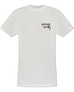 Anine Bing T-Shirt With Logo - White