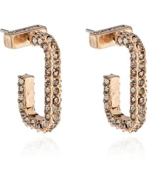 AllSaints Earrings With Shimmering Crystals - Metallic