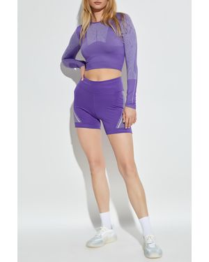 adidas By Stella McCartney Training Shorts With Logo - Purple
