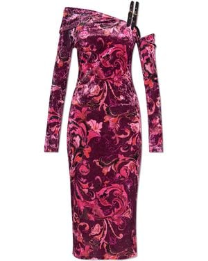 Versace Jeans Couture Dress With Pattern - Red